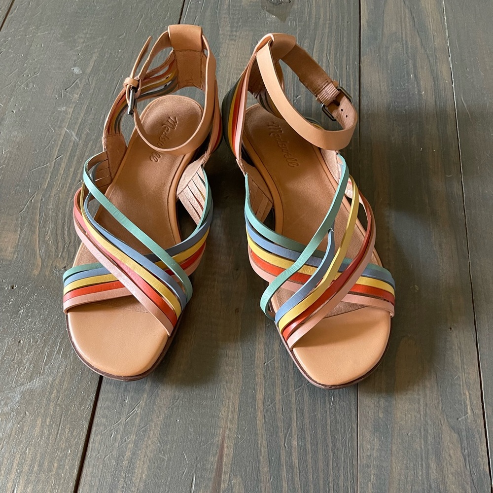 MADEWELL NWT Rainbow Sandals Sz 10